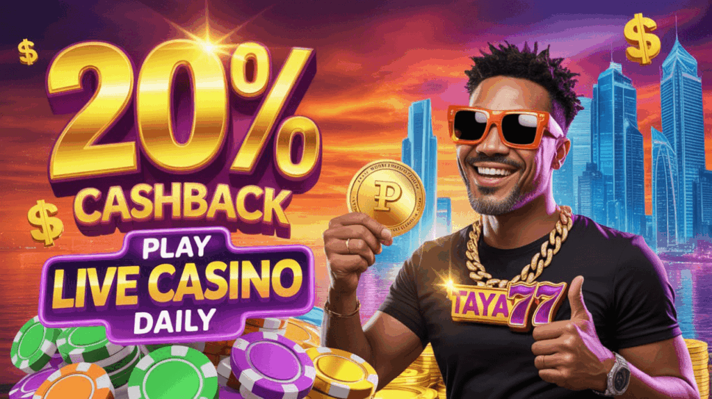 Play Taya777 Live Casino Daily 20% Cashback